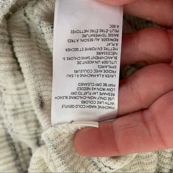 Anthropologie white gray cowl neck turtleneck pullover size Large - Picture 11 of 14